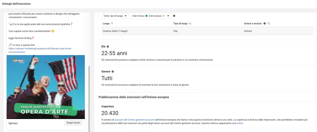 risultati informazioni inserzioni libreria inserzioni